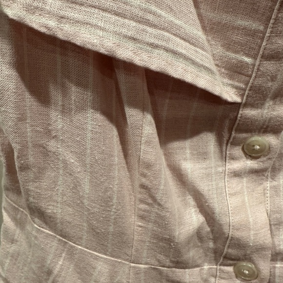 Linen blend off shoulder dress - Picture 3 of 4